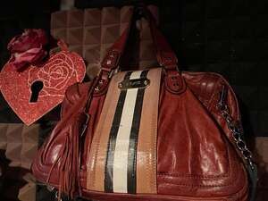 L.A.M.B. Gwen Stefani Red Leather Satchel